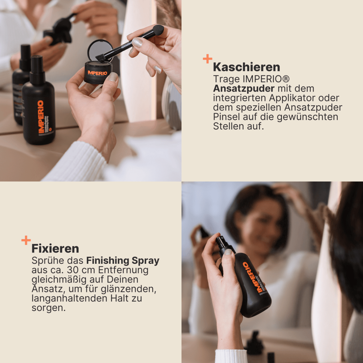 ansatzpuder finishing spray fixierung