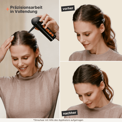 streuhaar applikator vorher nachher