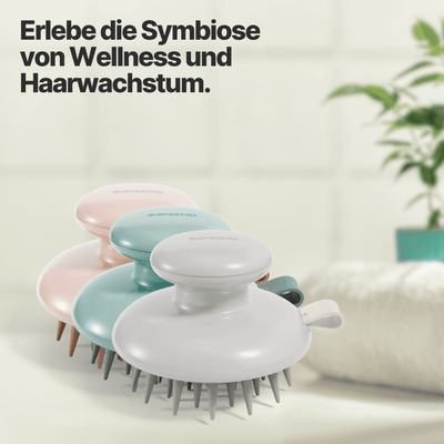 kopfhaut massagebürste in 3 verschiedenen farben
