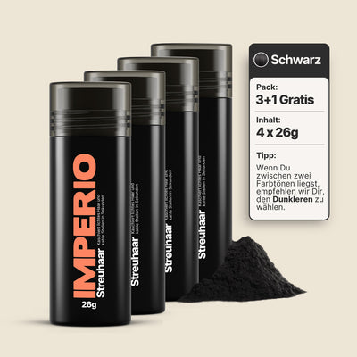 streuhaar dosen 4 stück schwarz