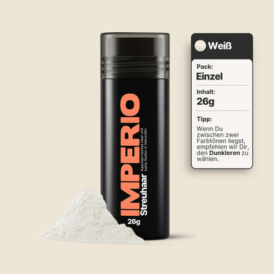 streuhaar dose weiß