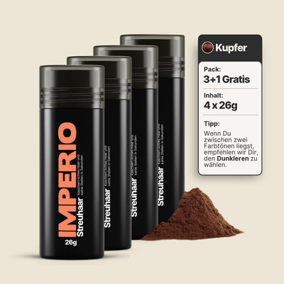 streuhaar dosen 4 stück kupfer