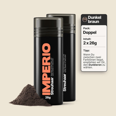 streuhaar dosen 2 stück dunkelbraun