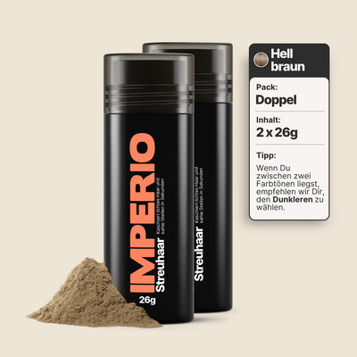 streuhaar dosen 2 stück hellbraun