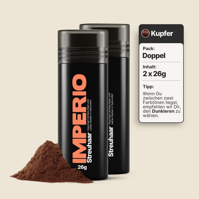 streuhaar dosen 2 stück kupfer