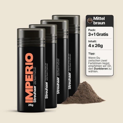 streuhaar dosen 4 stück mittelbraun