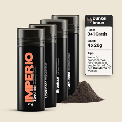 streuhaar dosen 4 stück dunkelbraun