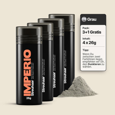 streuhaar dosen 4 stück grau