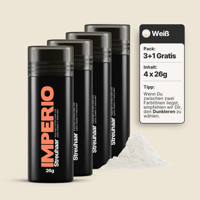 streuhaar dosen 4 stück weiß