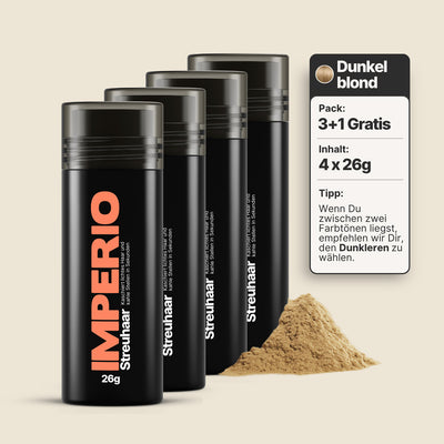 streuhaar dosen 4 stück dunkelblond