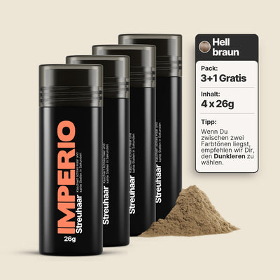 streuhaar dosen 4 stück hellbraun