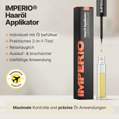 Kopfhaut Verwöhn - Set (Haaröl Rosmarin+, Haaröl Applikator, Shampoo Massagebürste) - IMPERIO COSMETICS
