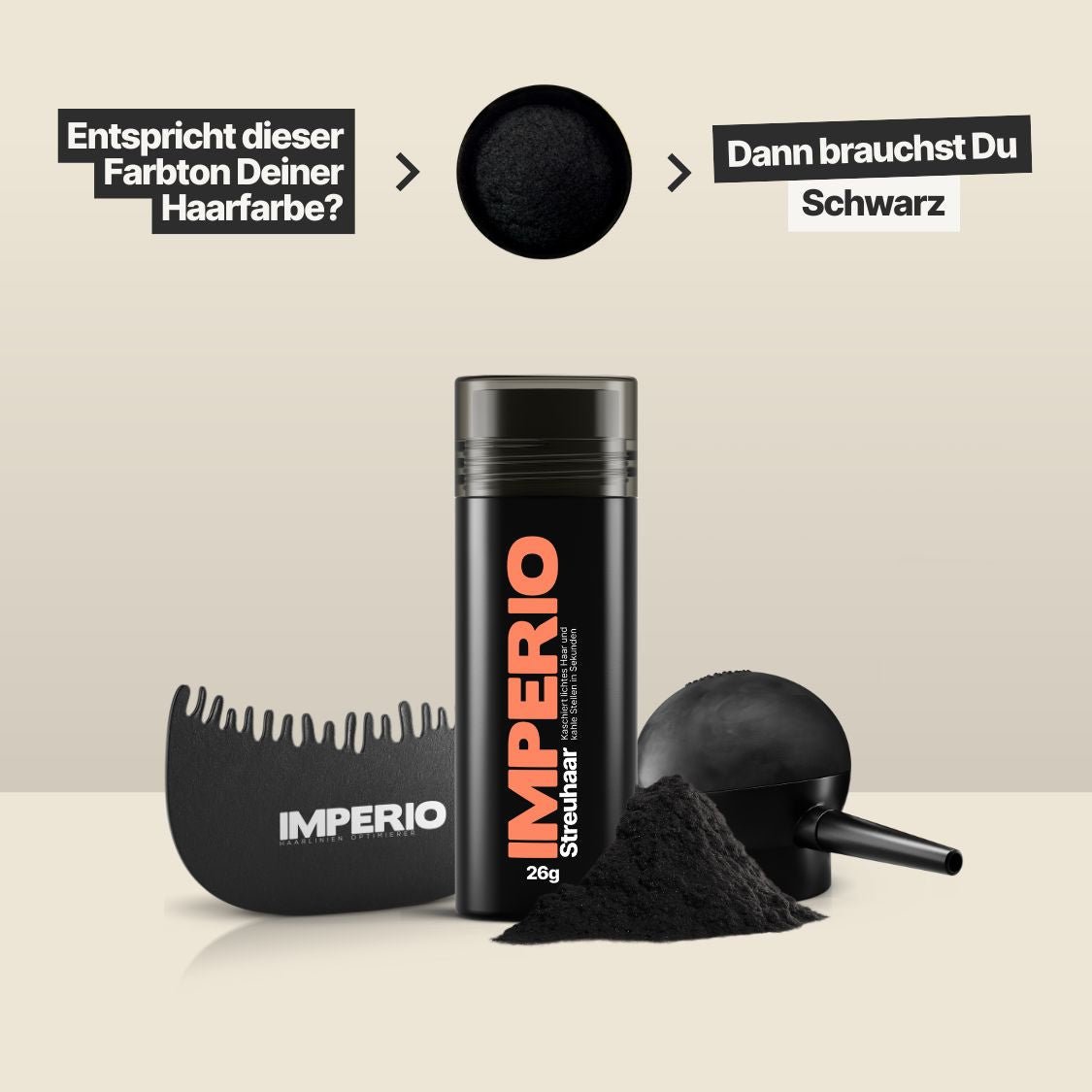 Streuhaar Präzisions - Set (Streuhaar, Applikator, Haarlinien Optimierer) - IMPERIO COSMETICS