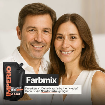 Streuhaar Refill Pack | Farb - Mix Hellbraun & Mittelbraun - IMPERIO COSMETICS