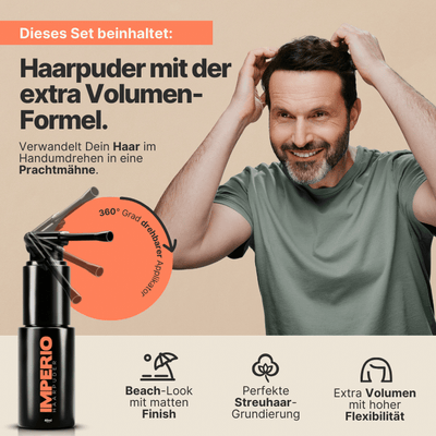 Streuhaar Starter - Set (Streuhaar, Haarpuder, Fixierspray) - IMPERIO COSMETICS